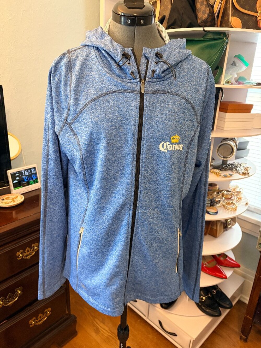 Ogio Endurance Corona V Foundation Blue Full Zip Hoodie Jacket Womens XL Golf